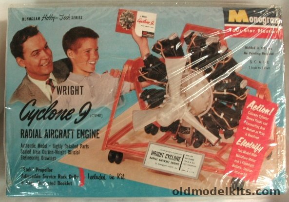 Monogram 1/12 Wright Cyclone 9 Radial Engine (C9HE), PE52-198 plastic model kit